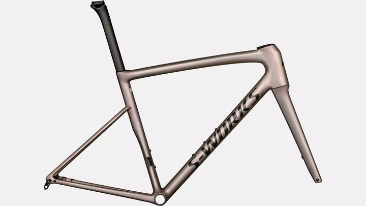 S-Works Tarmac SL8 Frameset Gloss Viavi Red Gold Over Silver / Satin Metallic Obsidian