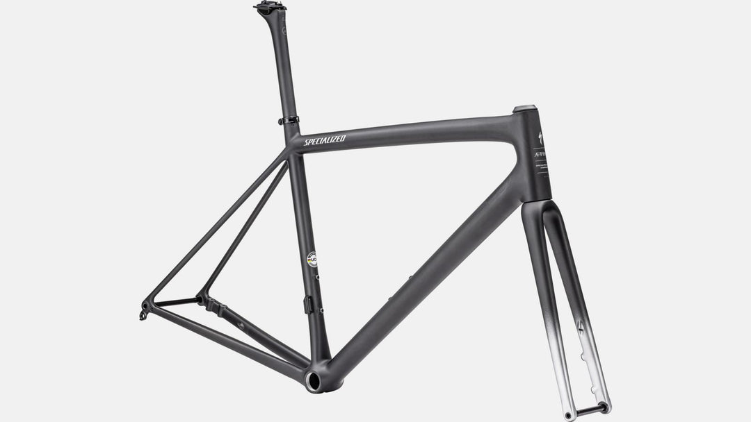 Aethos Frameset Satin Carbon/Flake Silver - Mackay Cycles - [product_SKU] - Specialized