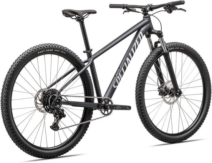 Rockhopper Sport 27.5 SATIN BLACK LIQUID METAL / WHITE - Mackay Cycles - [product_SKU] - Specialized