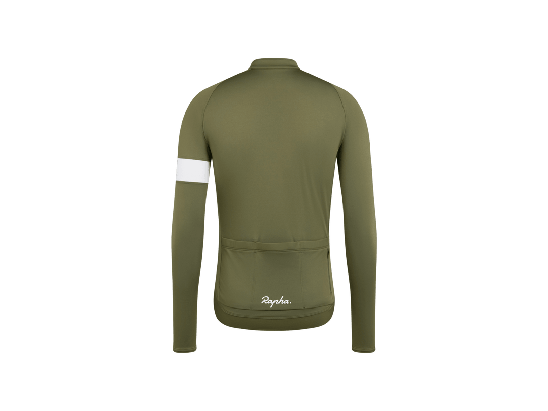 Rapha Core Long Sleeve Cycling Jersey Khaki - Mackay Cycles - [product_SKU] - RAPHA