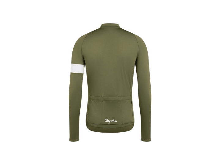 Rapha Core Long Sleeve Cycling Jersey Khaki - Mackay Cycles - [product_SKU] - RAPHA