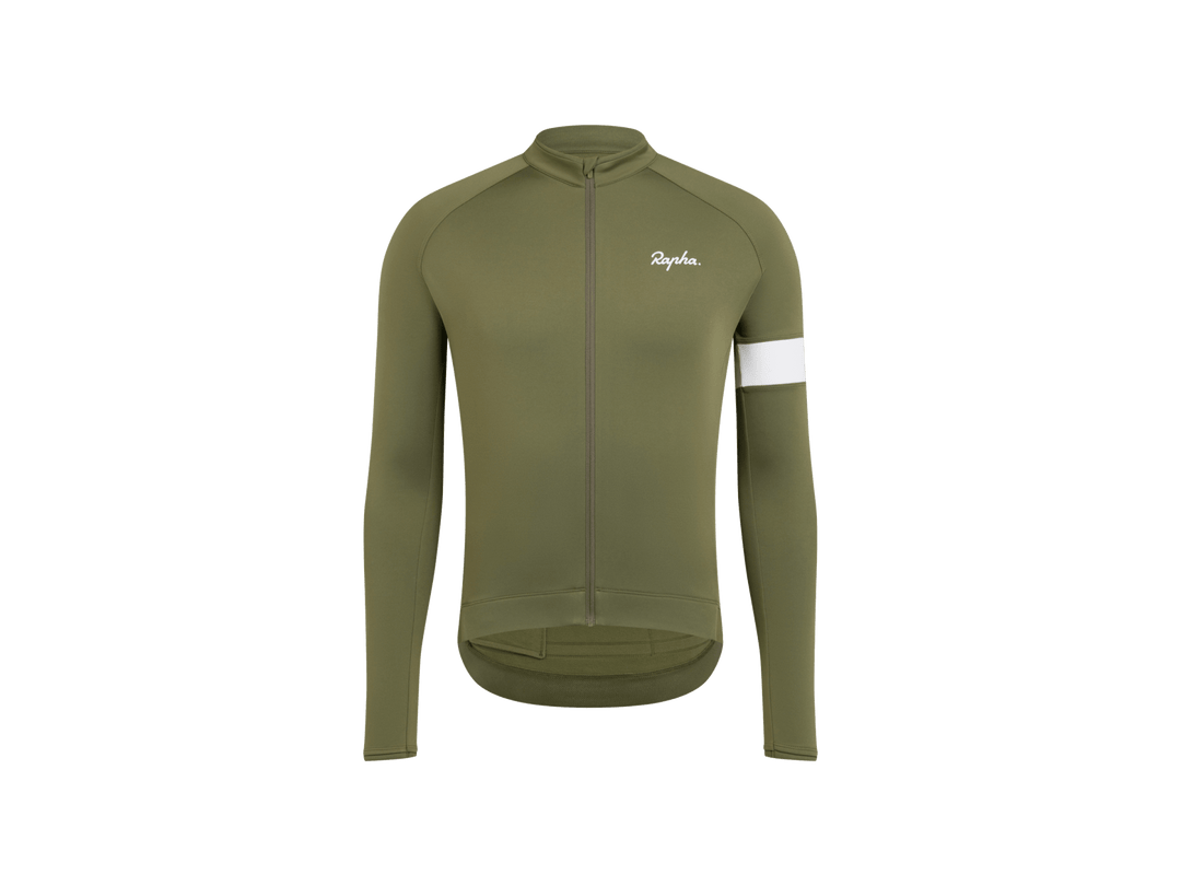 Rapha Core Long Sleeve Cycling Jersey Khaki - Mackay Cycles - [product_SKU] - RAPHA