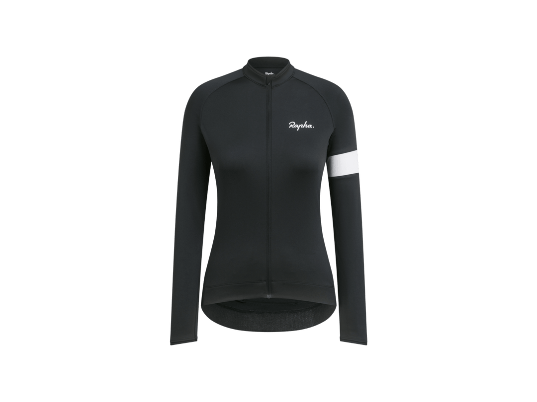 Rapha Women s Core Long Sleeve Cycling Jersey Black Mackay Cycles