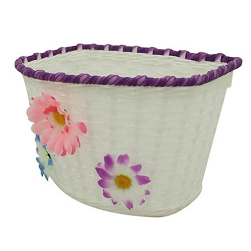 X TECH BASKET FRONT KIDS PINK FLOWERS (2I2) - Mackay Cycles - [product_SKU] - Mackay Cycles