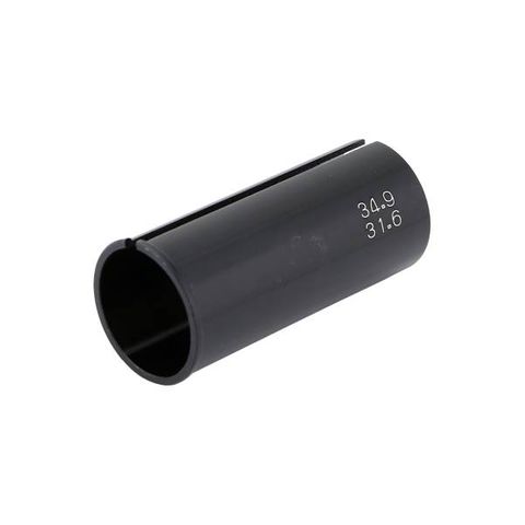 Seat post sleeve or shim, Alloy, for 31.6mm post to fit 34.9mm L;60mm BLACK - Mackay Cycles - [product_SKU] - Bicycle Parts Wholesale