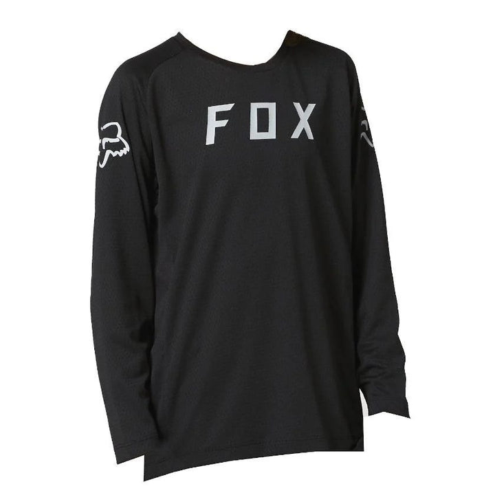 Youth Defend Long Sleeve Jersey Black - Mackay Cycles - [product_SKU] - FOX