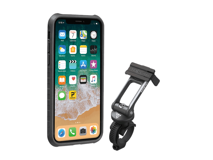 RIDECASE® WITH MOUNT IPHONE X & XS BLACK GREY - Mackay Cycles - [product_SKU] - Topeak