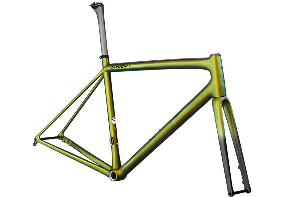 S-WORKS AETHOS FRAMESET Gloss Snake Eye Chameleon/Monocoat Black - Mackay Cycles - [product_SKU] - Specialized