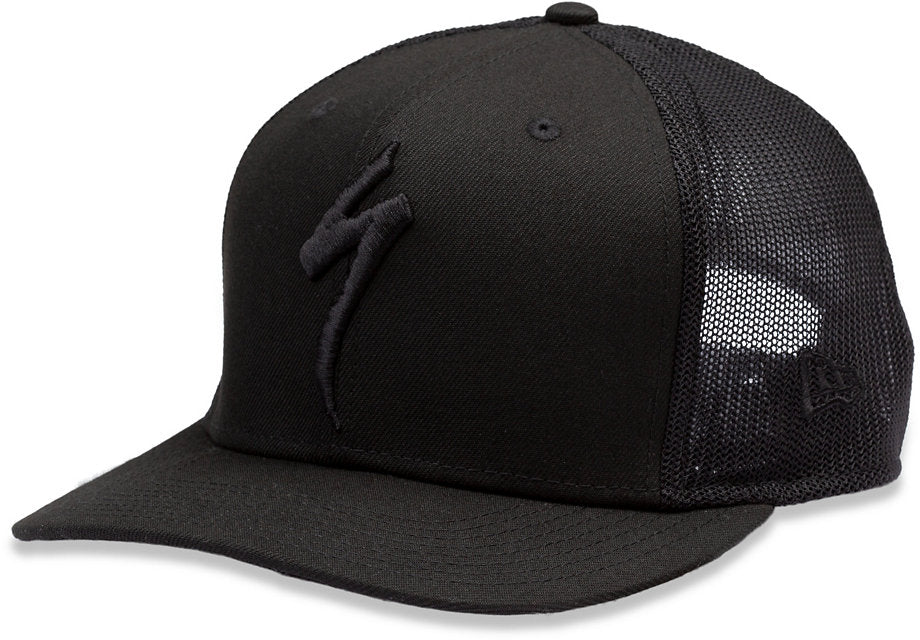 New Era Trucker Hat S-Logo Blk Osfa - Mackay Cycles - [product_SKU] - Specialized