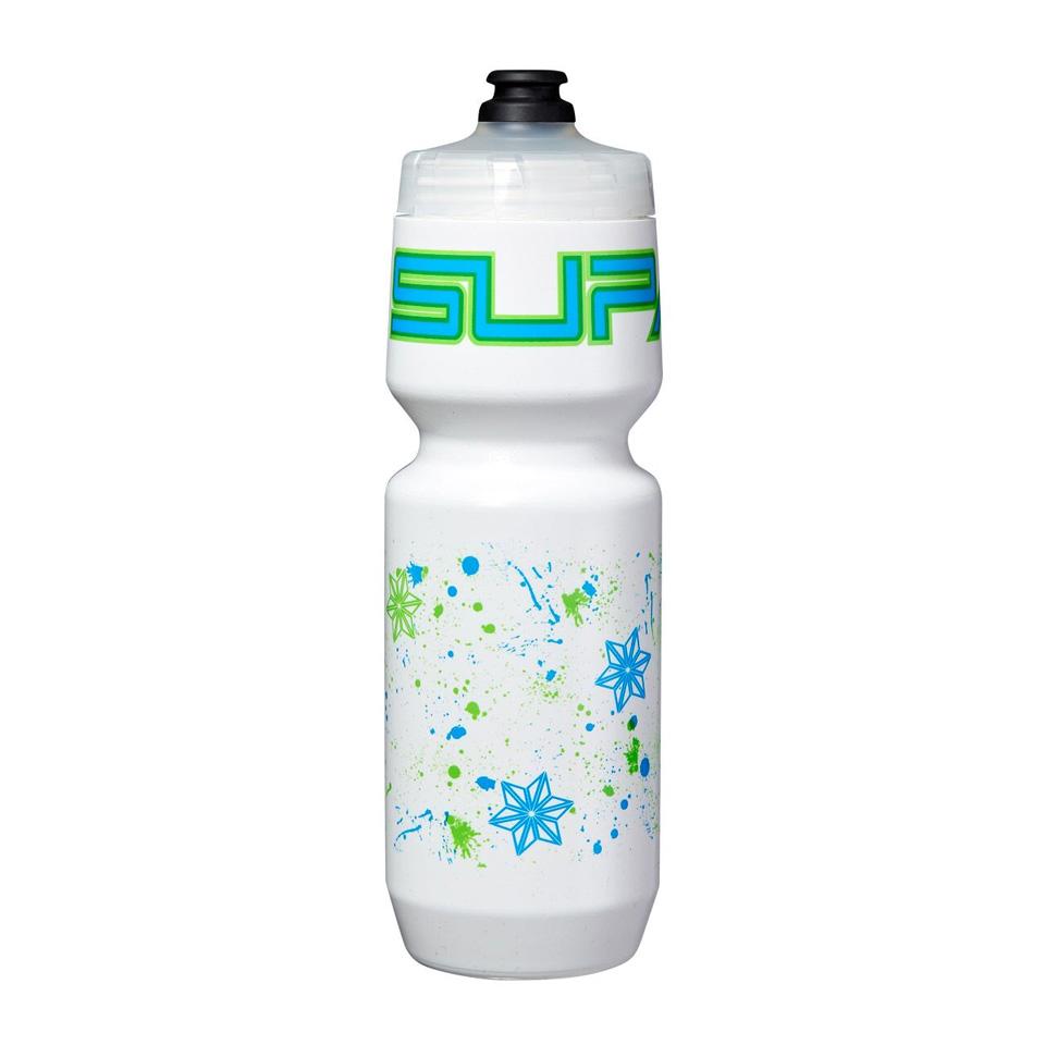 SUPACAZ BOTTLE SPLAT NEON GREEN / BLUE - Mackay Cycles - [product_SKU] - Supacaz