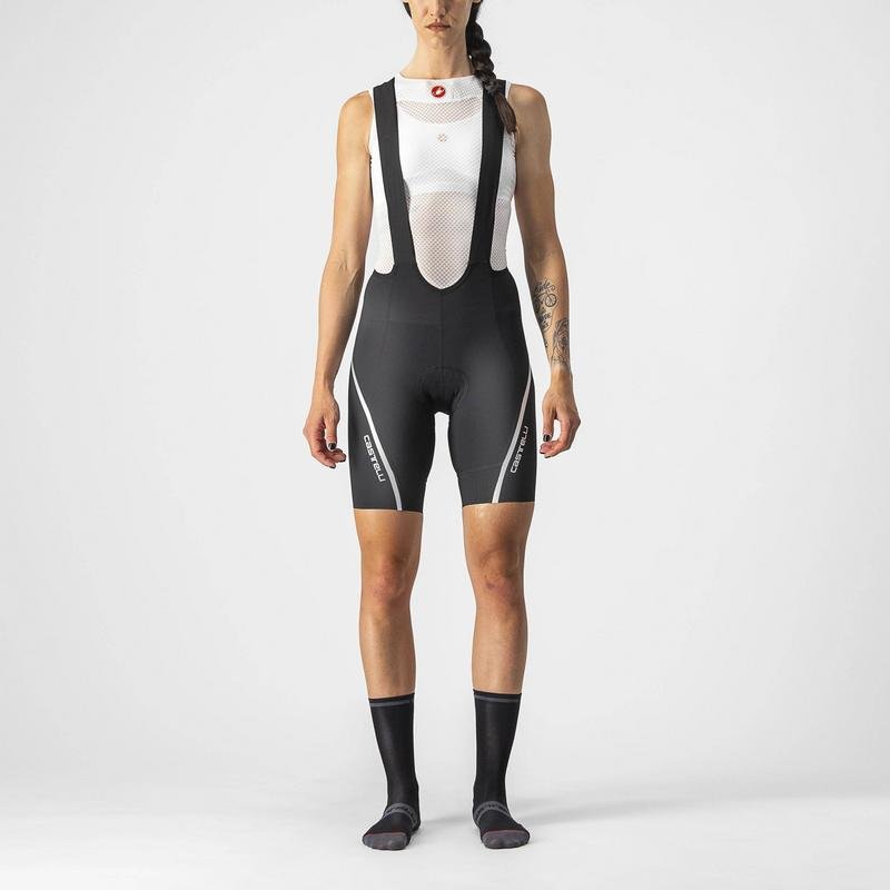 CASTELLI VELOCISSIMA 3 BIB SHORT BLACK/SILVE - Mackay Cycles - [product_SKU] - CASTELLI