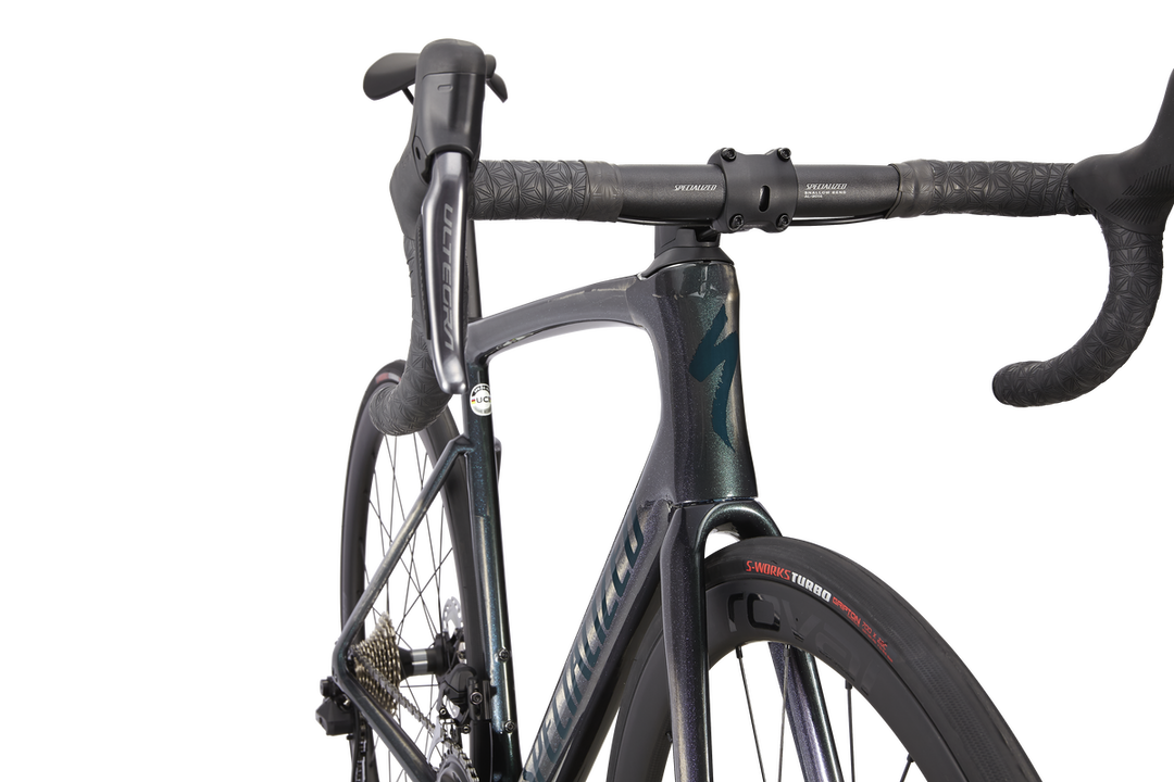 TARMAC SL7 FRAMESET GLOSS CARBON/OIL TINT/FOREST GREEN - Mackay Cycles - [product_SKU] - Specialized