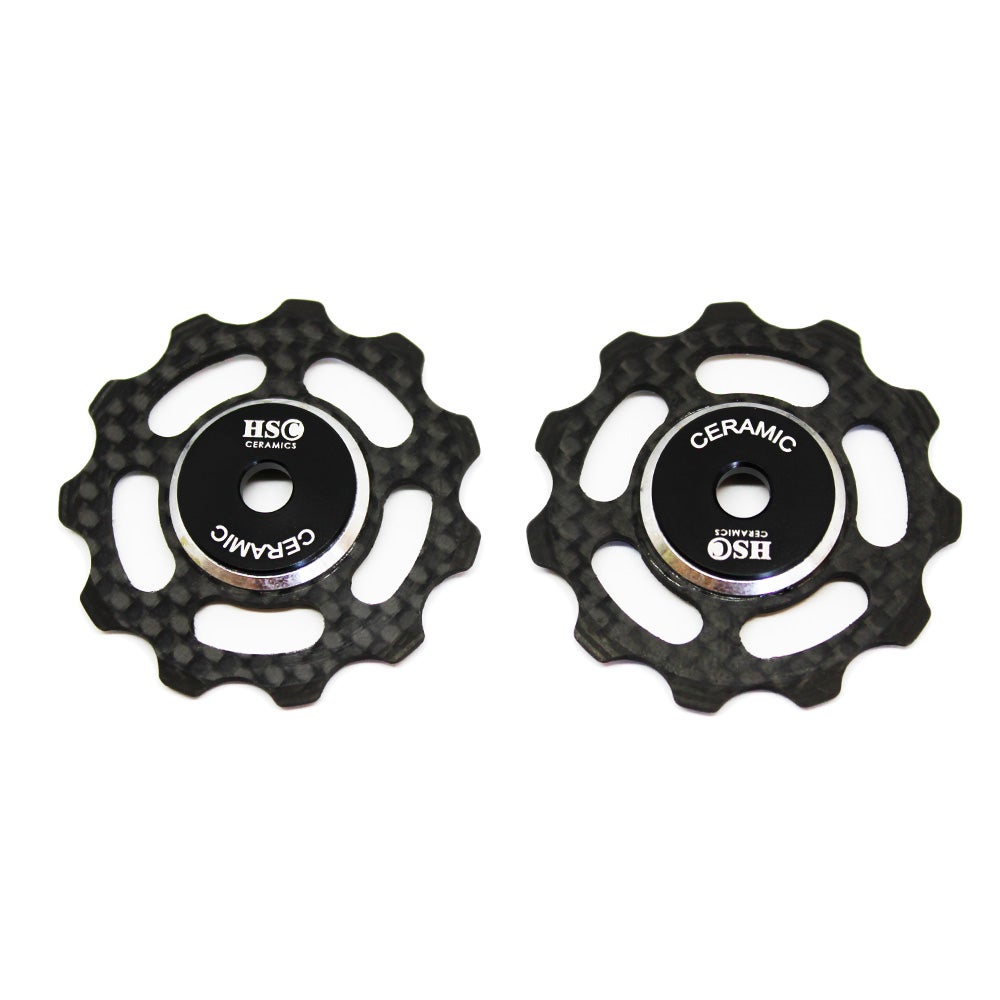 Ceramic Jockey Wheel Set - 11T Carbon Fibre Wheels - Mackay Cycles - [product_SKU] - HSC