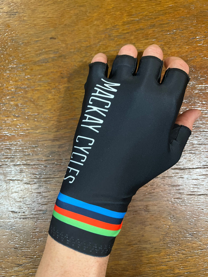 Short Finger TT Cycling Gloves Black - Mackay Cycles - [product_SKU] - Mackay Cycles